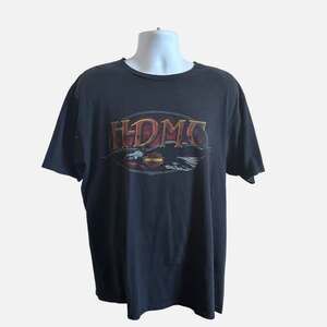 Harley-Davidson XL Biker H-DMC Bar & Shield Graphic Tee Black Regular
